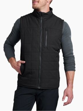 Kuhl Men's Black Quilted Zip Vest